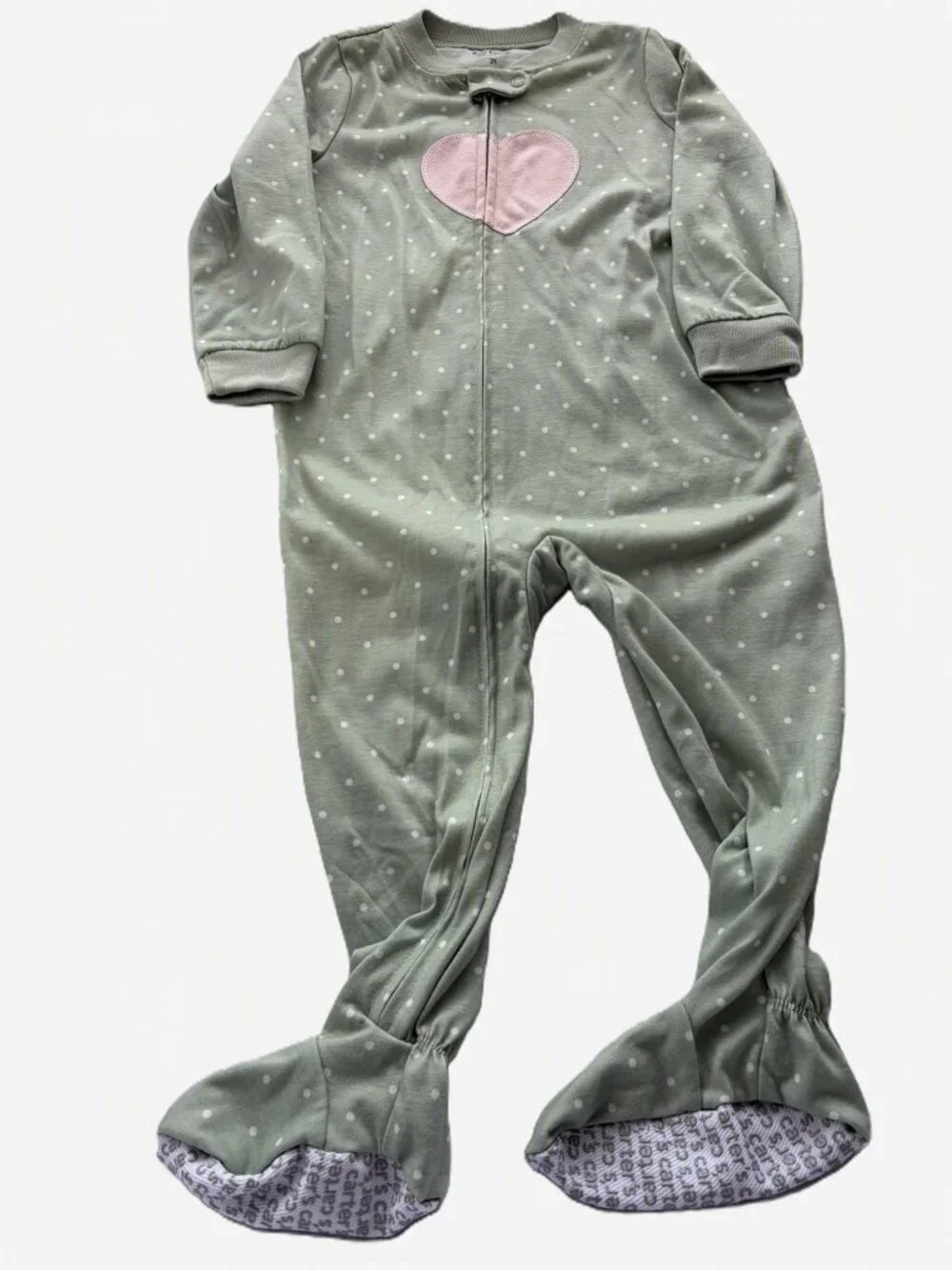 Carter's 2T Footed Pajamas Set of 2 Zip Sleepers Gripper Feet Long Sleeve